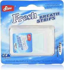 FRESH BREATH STRIPS 24 PSC LEMON PEPPERMINT - شرائح منعشة للفم، 24 قطعة، بنكهة الليمون والنعناع