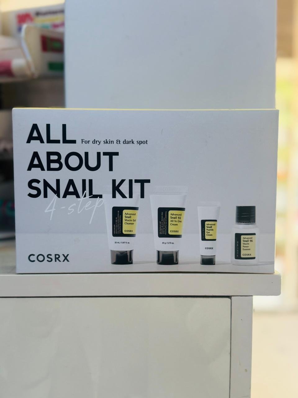 COSREX ALL ABOUT SNAIL KIT F DRY&DARK SPOT - مجموعة COSREX الشاملة للعناية بالحلزون F للبقع الجافة والداكنة COSREX ALL ABOUT SNAIL KIT F DRY&DARK SPOT - مجموعة COSREX الشاملة للعناية بالحلزون F للبقع الجافة والداكنة