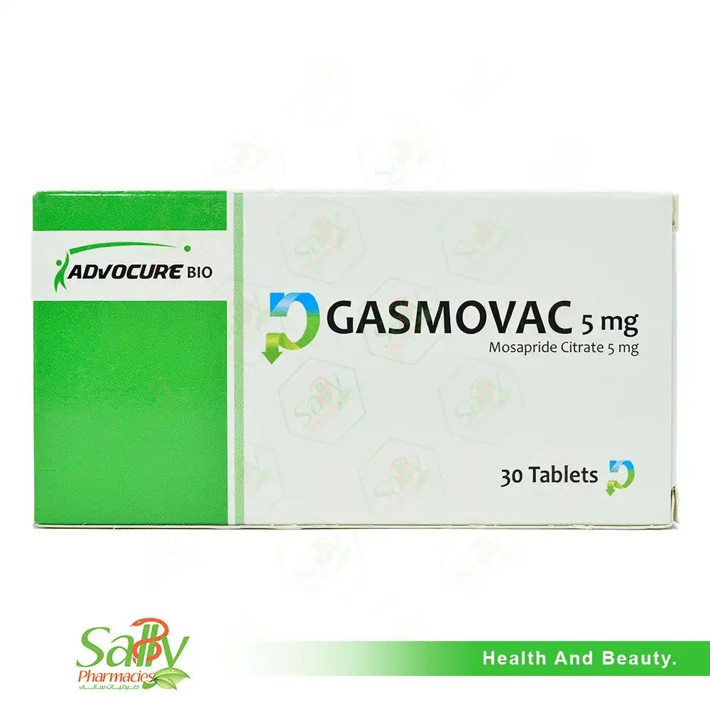 GASMOVAC 5MG 30/TAB - غازموفاك ٥ ملغ ٣٠ قرصًا GASMOVAC 5MG 30/TAB - غازموفاك ٥ ملغ ٣٠ قرصًا
