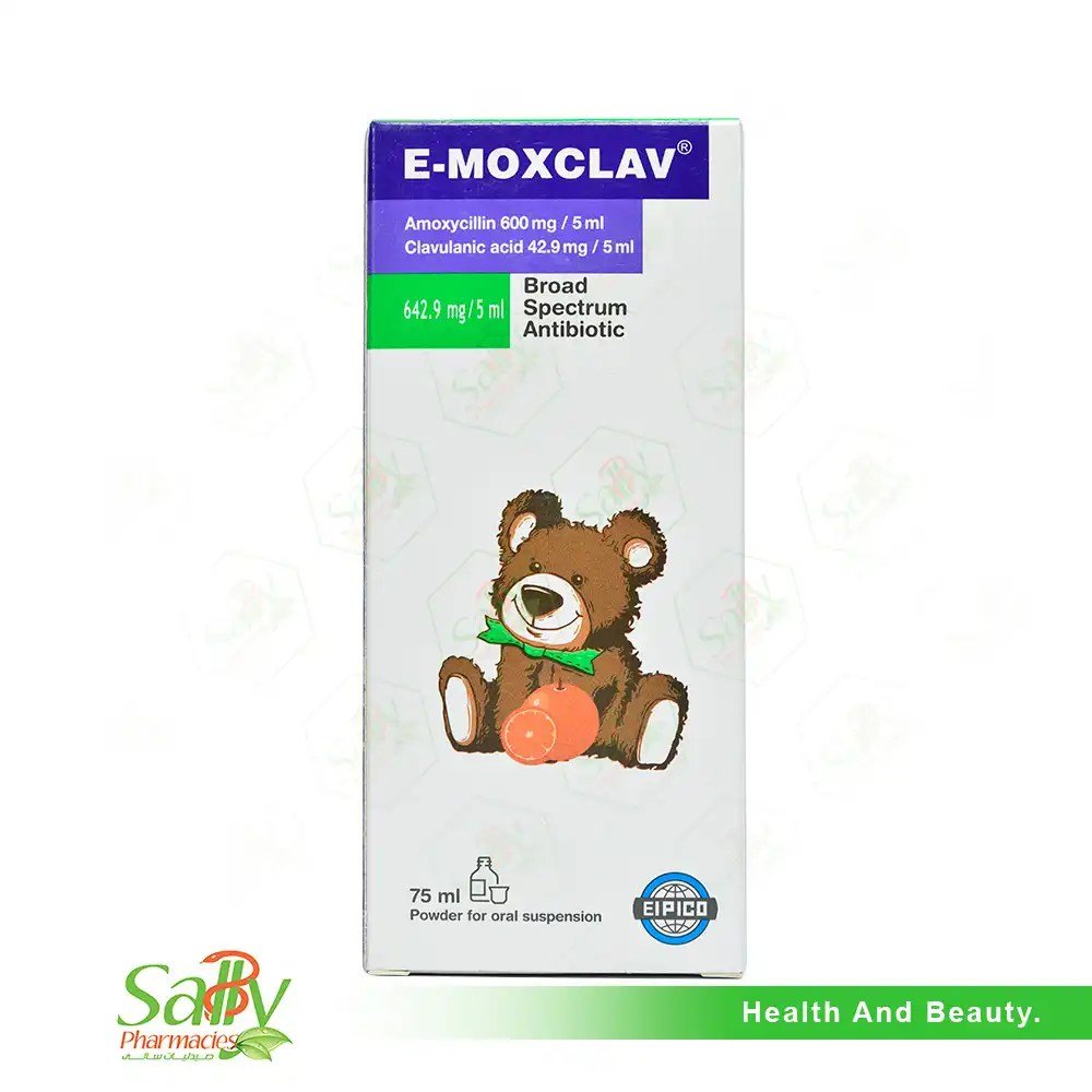 E-MOXCLAV SYP 457 MG 70 ML - شراب إي-موكسكلاف 457 ملغ 70 مل E-MOXCLAV SYP 457 MG 70 ML - شراب إي-موكسكلاف 457 ملغ 70 مل