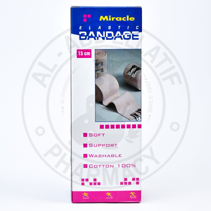 MIRACLE ELASTIC BANDAGE 15 CM - ضمادة مرنة معجزة 15 سم MIRACLE ELASTIC BANDAGE 15 CM - ضمادة مرنة معجزة 15 سم