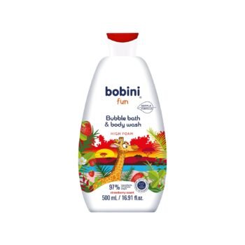 BOBINI BABY BUBBLE BATH&BODY WASH STRAWBERRY 500ML