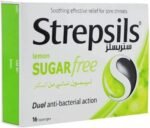 STREPSILS  LEMON SUGAR FREE 16 LOZENGES OFF - ستريبسلز ليمون خالي من السكر، خصم على 16 قرص استحلاب