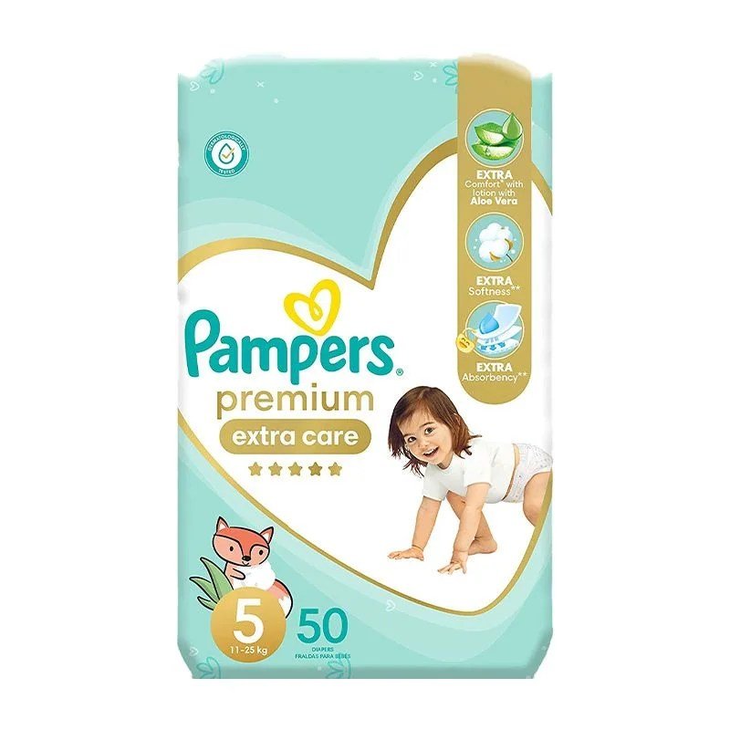 PAMPERS PREMIUM CARE NO.5 50PCS - بامبرز بريميوم كير رقم 5، 50 قطعة PAMPERS PREMIUM CARE NO.5 50PCS - بامبرز بريميوم كير رقم 5، 50 قطعة