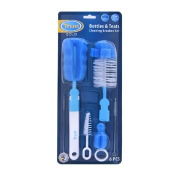 TRUE GOLD BOTTLES & TEATS & CLEANING BRUSHES SET 6 PCS