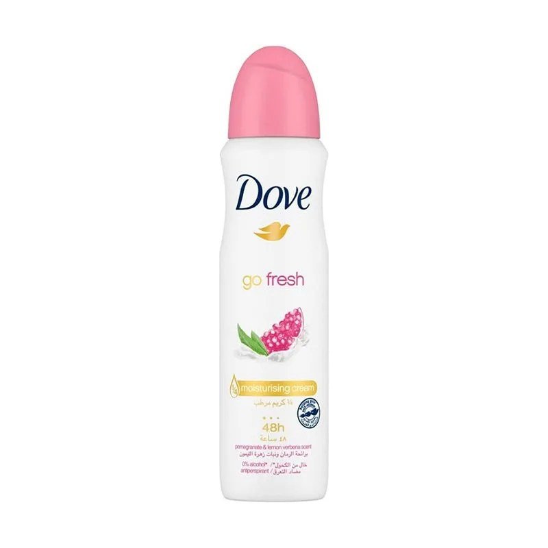 DOVE GO FRESH POMEGRANATE&LEMON SPRAY 150 ML – بخاخ دوف جو فريش بالرمان والليمون 150 مل DOVE GO FRESH POMEGRANATE&LEMON SPRAY 150 ML – بخاخ دوف جو فريش بالرمان والليمون 150 مل