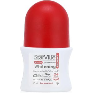 STAR VILLE RED BERRY WHITENING ROLL-ON 60 MG - ستار فيل ريد بيري لتبييض البشرة رول أون 60 ملغ STAR VILLE RED BERRY WHITENING ROLL-ON 60 MG - ستار فيل ريد بيري لتبييض البشرة رول أون 60 ملغ