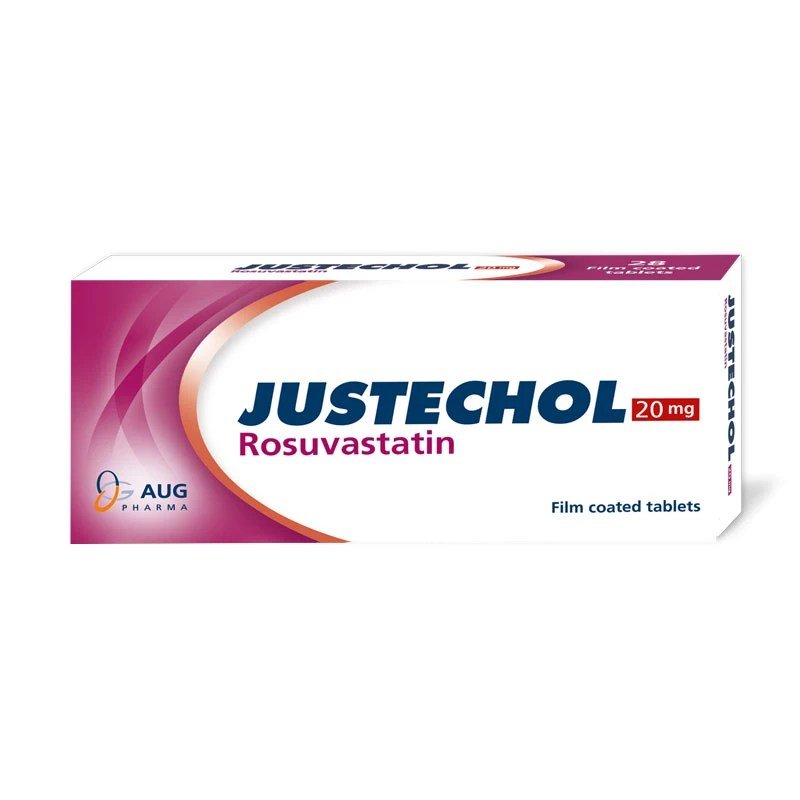 JUSTECHOL 20 MG 28 TAB - جاستيكول ٢٠ ملغ ٢٨ قرصًا JUSTECHOL 20 MG 28 TAB - جاستيكول ٢٠ ملغ ٢٨ قرصًا