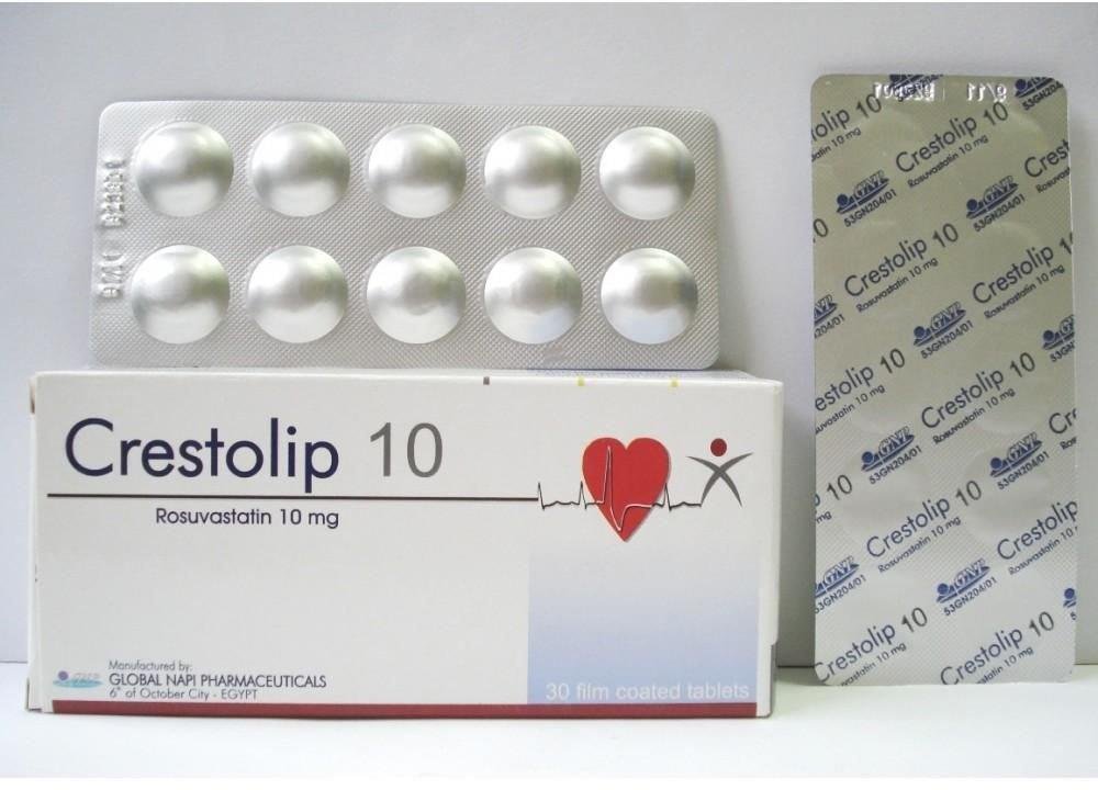 CRESTOLIP 10 MG 30 TAB - كريستوليب 10 ملغ 30 قرص CRESTOLIP 10 MG 30 TAB - كريستوليب 10 ملغ 30 قرص