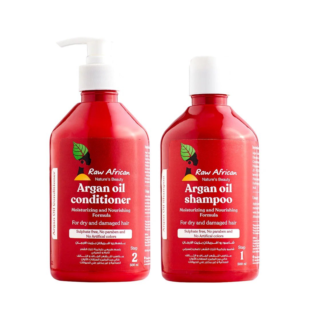 RAW AFRICAN ARGAN OIL CONDITIONER 500 ML - بلسم زيت الأرغان الأفريقي الخام 500 مل RAW AFRICAN ARGAN OIL CONDITIONER 500 ML - بلسم زيت الأرغان الأفريقي الخام 500 مل
