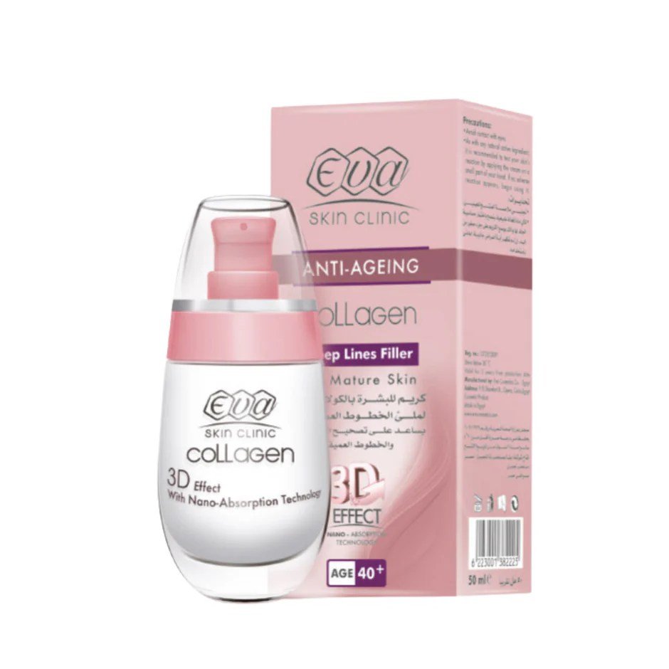 EVA COLLAGEN DEEP LINES FILLER40+ 50ML – حشو إيفا كولاجين للخطوط العميقة 40+ 50 مل EVA COLLAGEN DEEP LINES FILLER40+ 50ML – حشو إيفا كولاجين للخطوط العميقة 40+ 50 مل