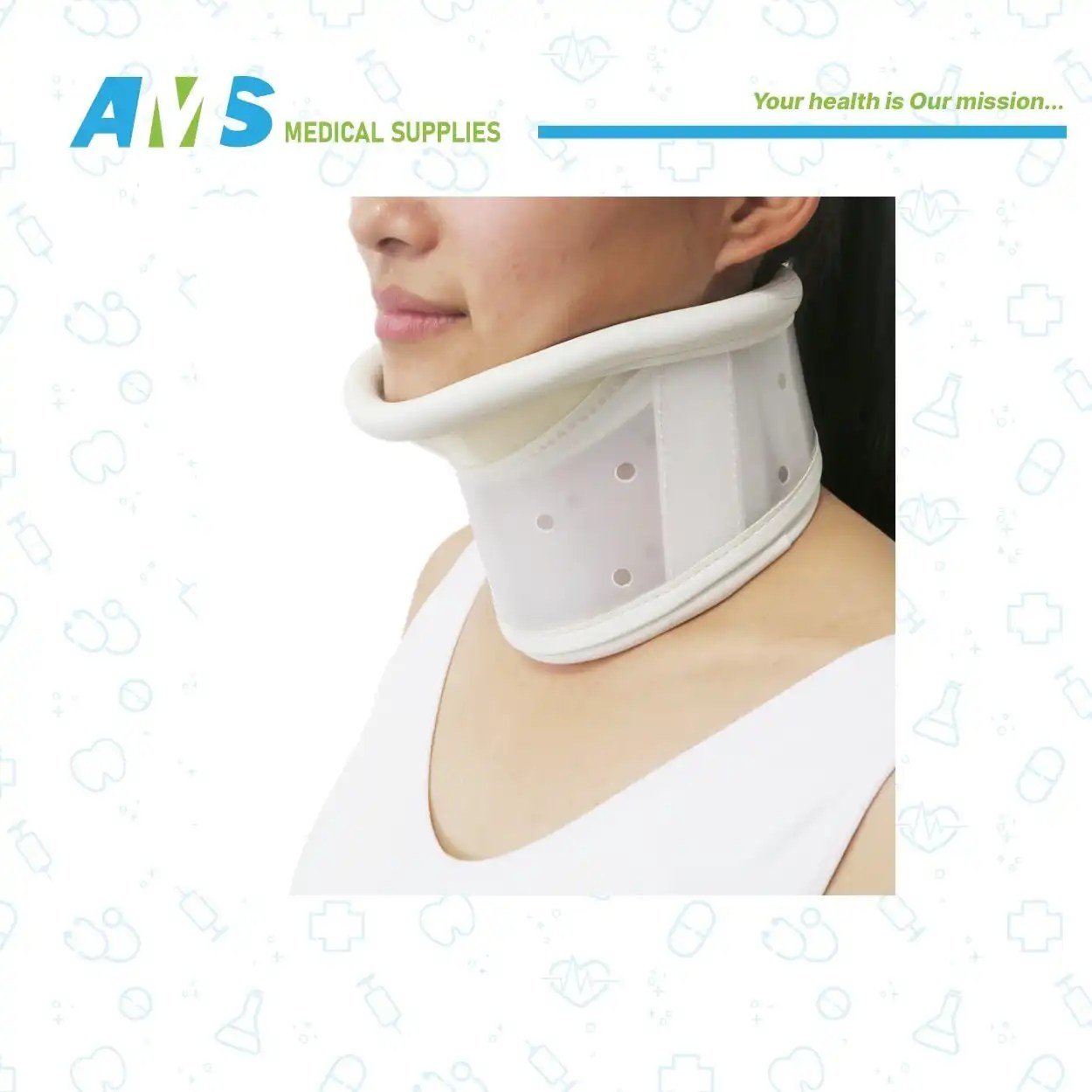 HI MEDIC CERVICAL COLLAR HARD ALL - طوق عنق الرحم من هاي ميديك، صلب بالكامل HI MEDIC CERVICAL COLLAR HARD ALL - طوق عنق الرحم من هاي ميديك، صلب بالكامل