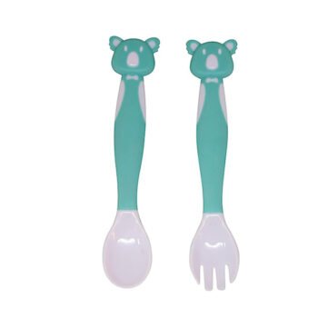 SAFARI COLOR FLEXIBLE PLASTIC SPOON&FORK