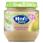 HERO BABY YOGHURT PEAR 130G JAR – زبادي هيرو للأطفال بنكهة الكمثرى، عبوة 130 غرام