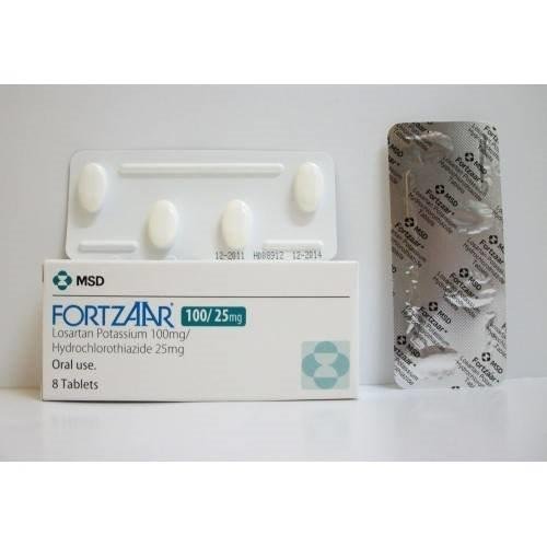 FORTZAAR 100MG/25MG 8/TAB - فورتزار 100 ملغ/25 ملغ 8 أقراص FORTZAAR 100MG/25MG 8/TAB - فورتزار 100 ملغ/25 ملغ 8 أقراص