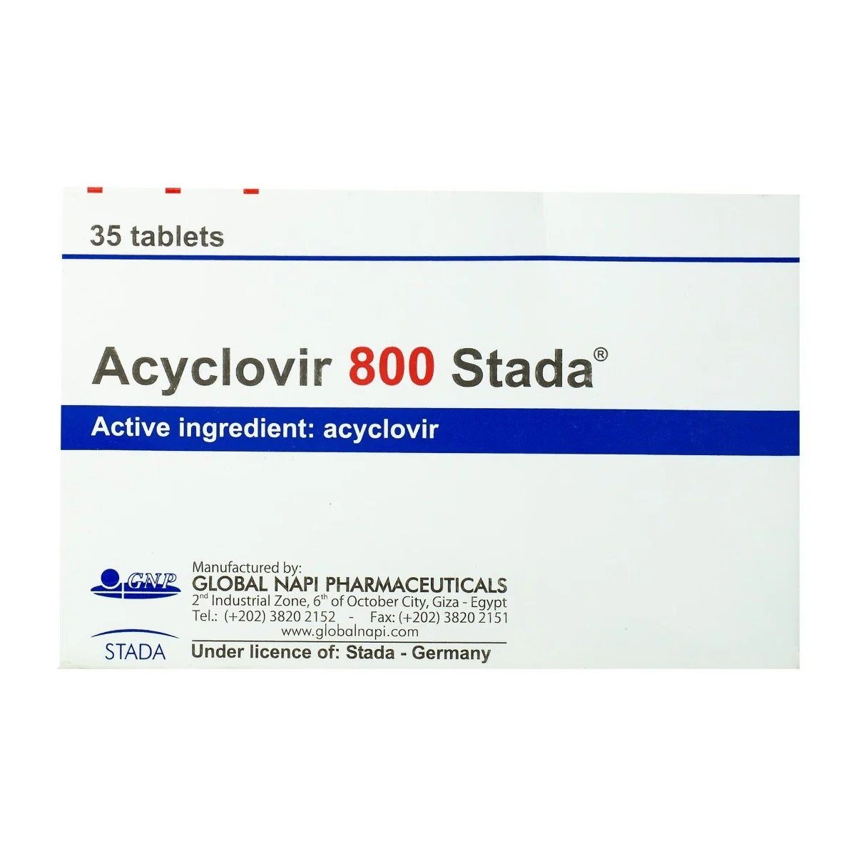 ACYCLOVIR 800MG 35 TAB - أسيكلوفير 800 ملغ 35 قرصًا ACYCLOVIR 800MG 35 TAB - أسيكلوفير 800 ملغ 35 قرصًا
