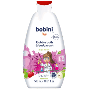 BOBINI BABY BUBBLE BATH&BODY WASH APPLE 500ML