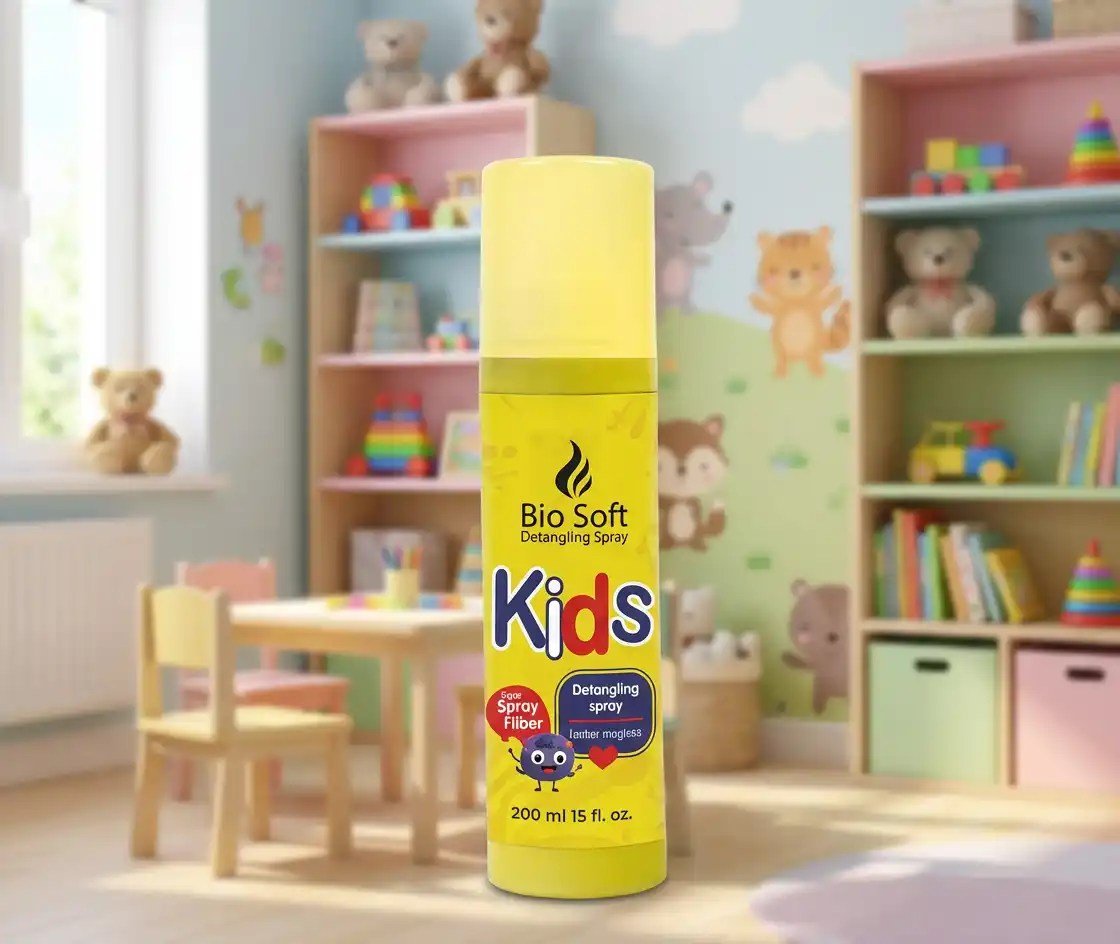 BIO SOFT DETANGLING KIDS SPRAY 200ML – بخاخ بيو سوفت لفك تشابك شعر الأطفال 200 مل BIO SOFT DETANGLING KIDS SPRAY 200ML – بخاخ بيو سوفت لفك تشابك شعر الأطفال 200 مل