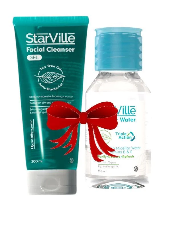STARVILLE FACIAL CLEANSER GEL 200M+MICELLAR100ML+ACNE CREAM OFFER STARVILLE FACIAL CLEANSER GEL 200M+MICELLAR100ML+ACNE CREAM OFFER