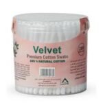 VELVET COTTON BUDS 200PCS-فيلفت قطن اذن 200 قطعه