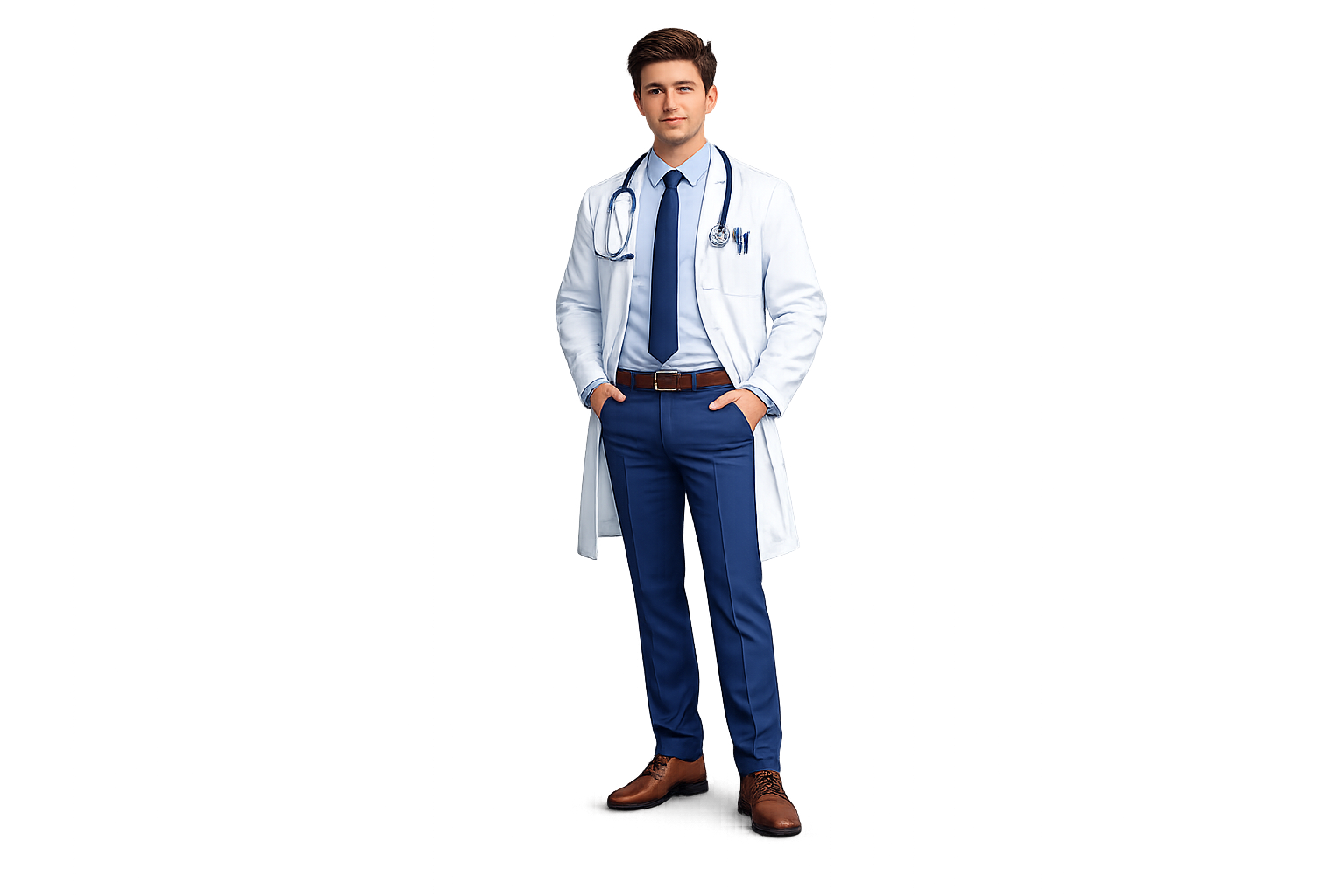 Young doctor in professional attire